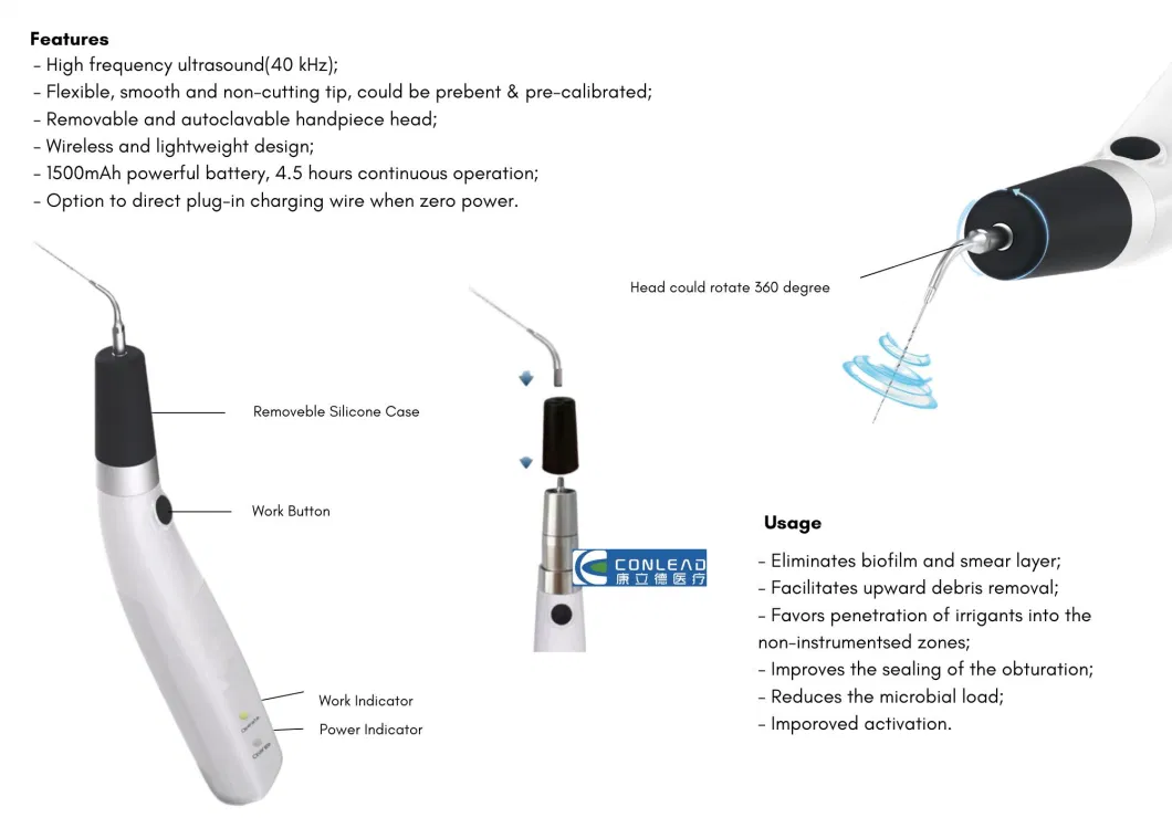 Dental Endo Sonic Activator Cleaning System Ultrasonic Handpiece Sonic Endo Irrigator Endo Activator Kit / Activator Tips