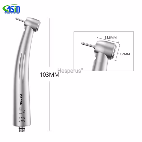 Dental Standard Head Quadruple Water Spray Fiber Optic High Speed Quick Coupling Handpiece